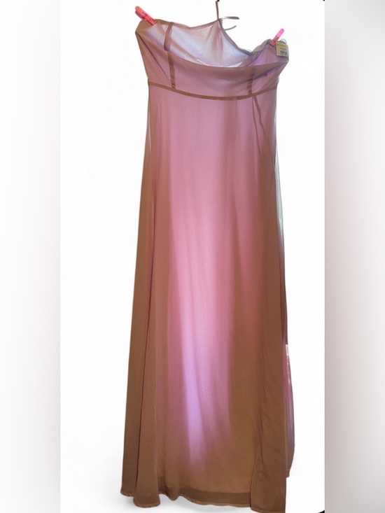 Lulus Dresses & Skirts - Lulus Dress Maxi Gown Pink Slit Criss Cross Back Spaghetti Strap Elegant Formal